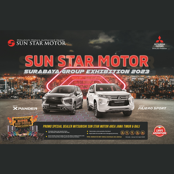 Pameran Dealer Mitsubishi Sun Star Motor Surabaya Group di HUT ke 66 BCA Expo 2023 Dapatkan Promo Menarik dan Kesempatan Memenangkan Hadiah Besar!